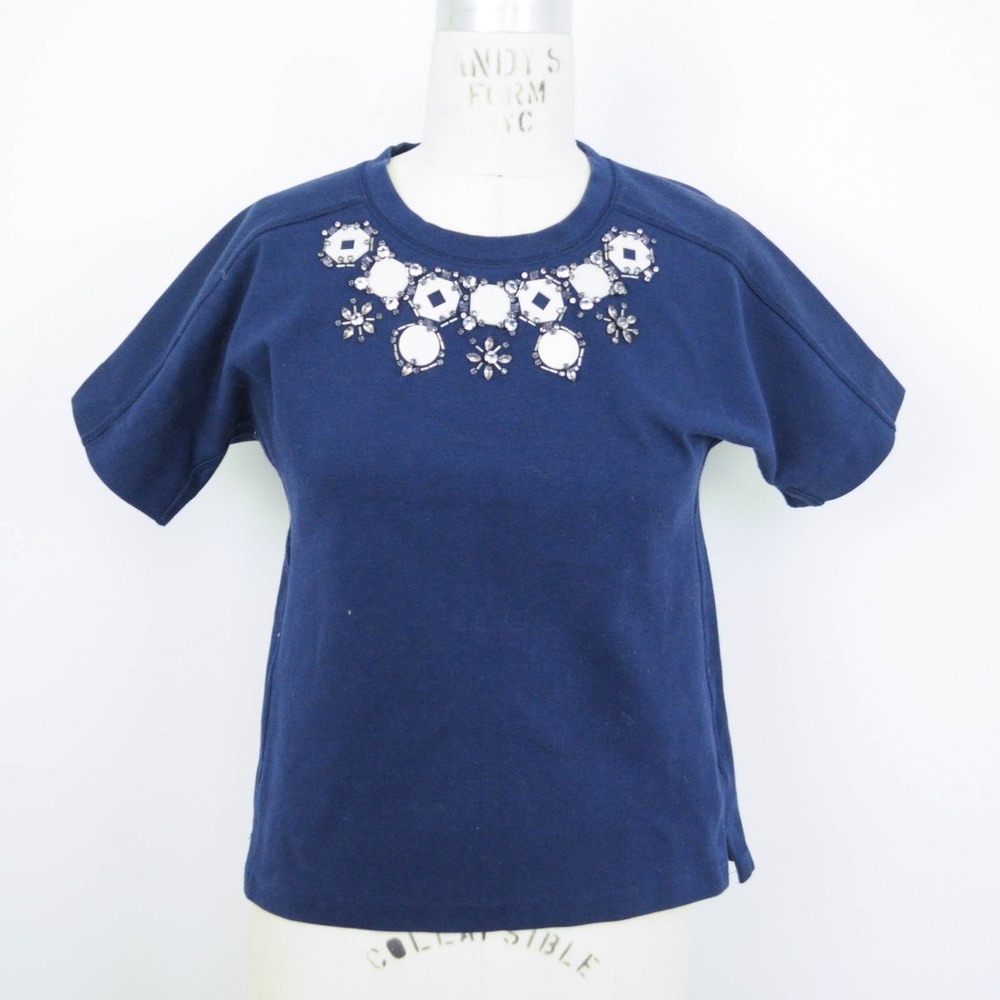 ❤️3/$29 J Crew Structured Necklace T-Shirt Top